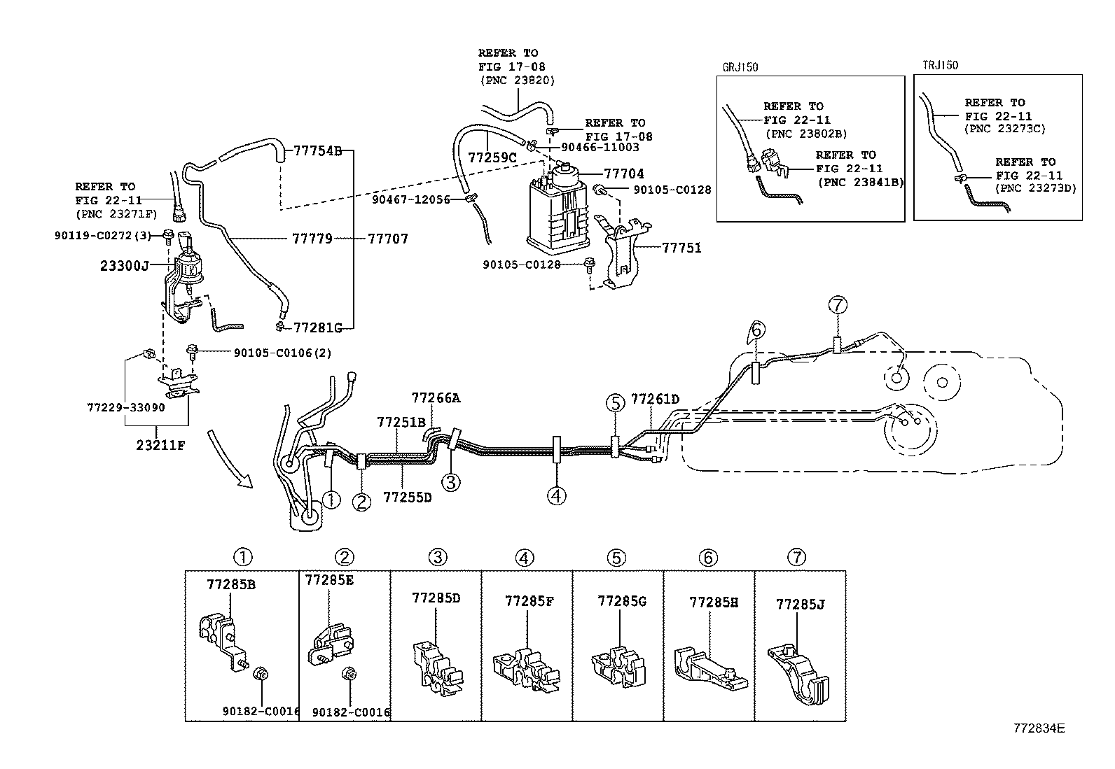 Exploded illustration 772834E