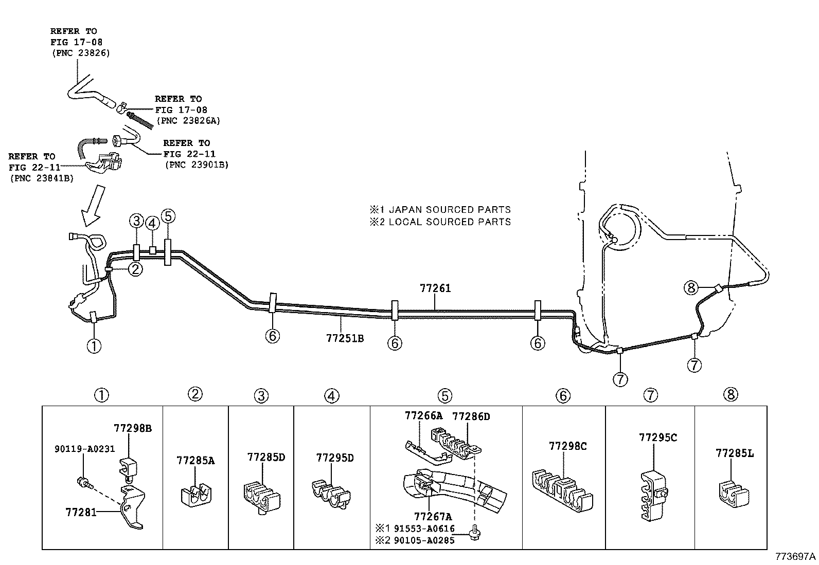Exploded illustration 773697A
