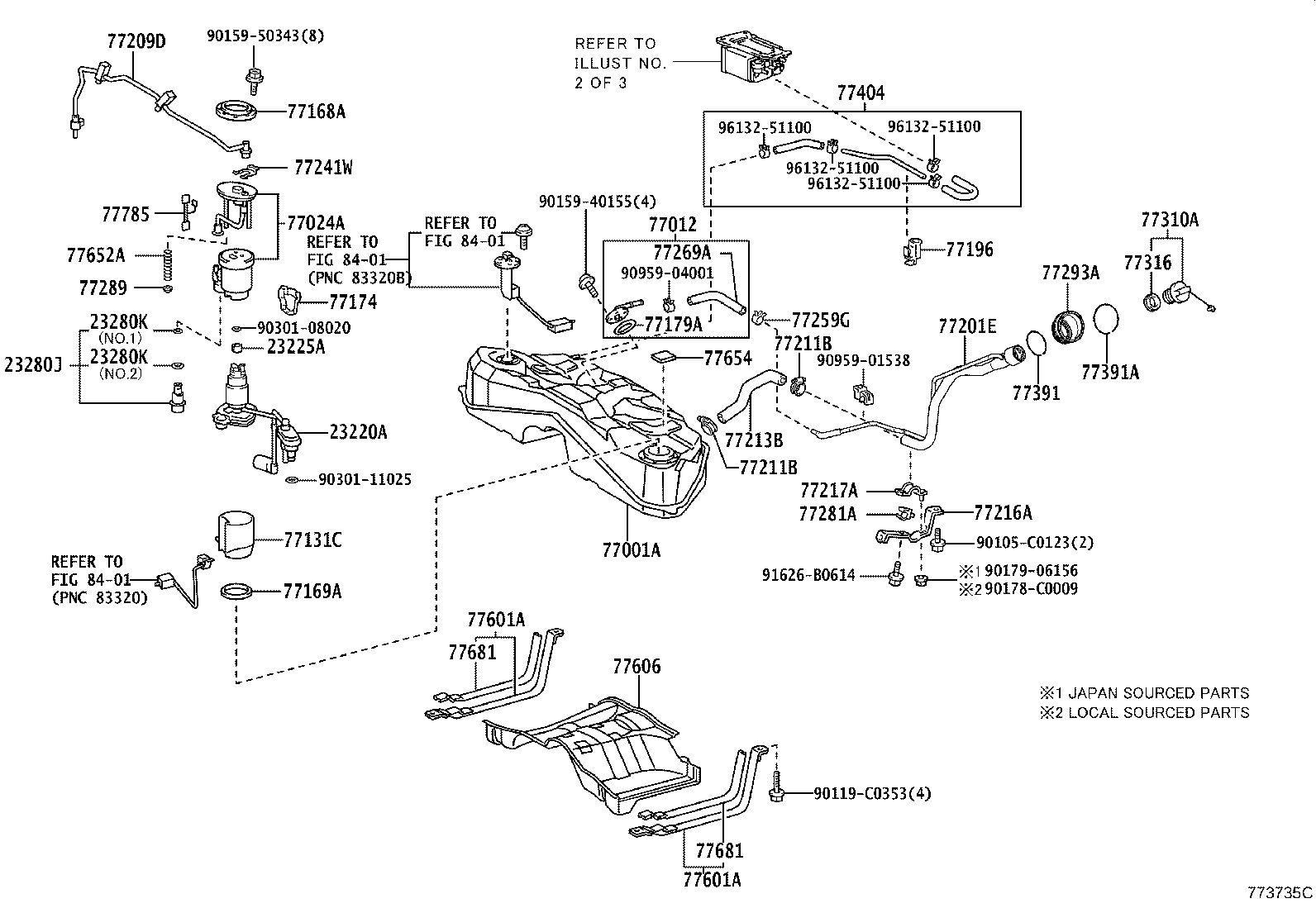 Exploded illustration 773735C