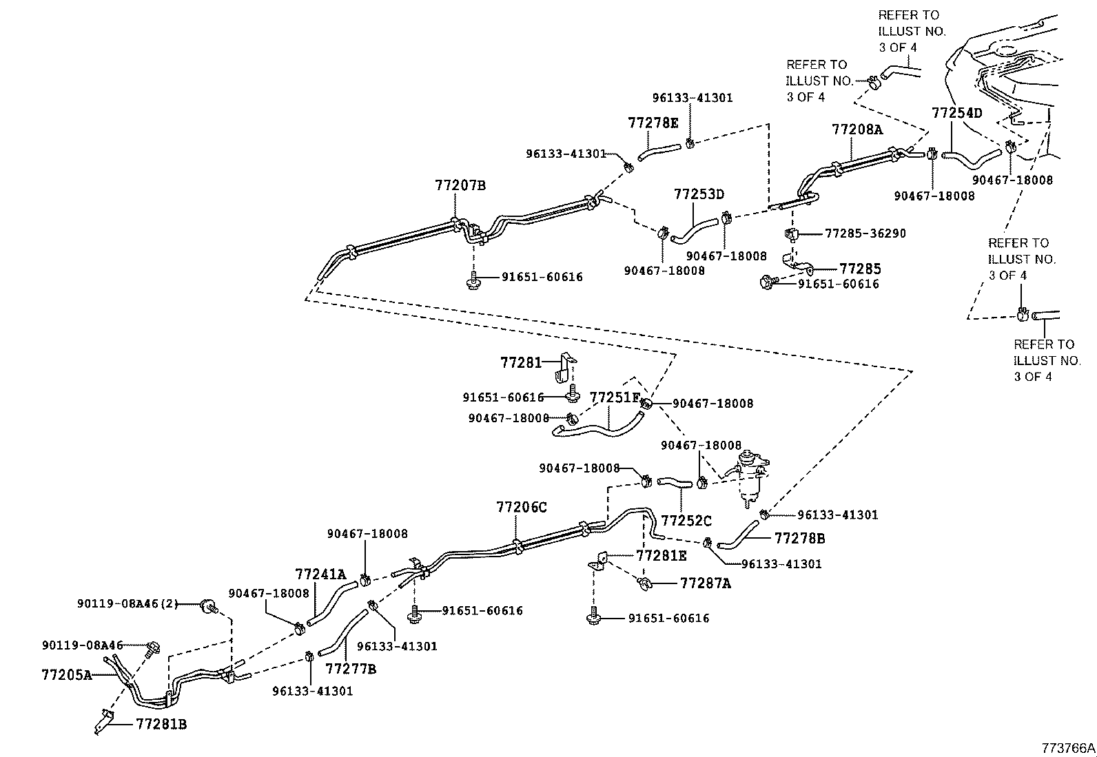 Exploded illustration 773766A