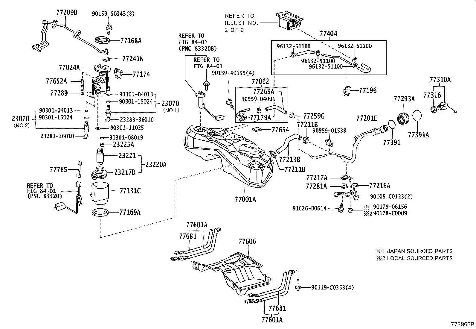 Exploded illustration 773865B