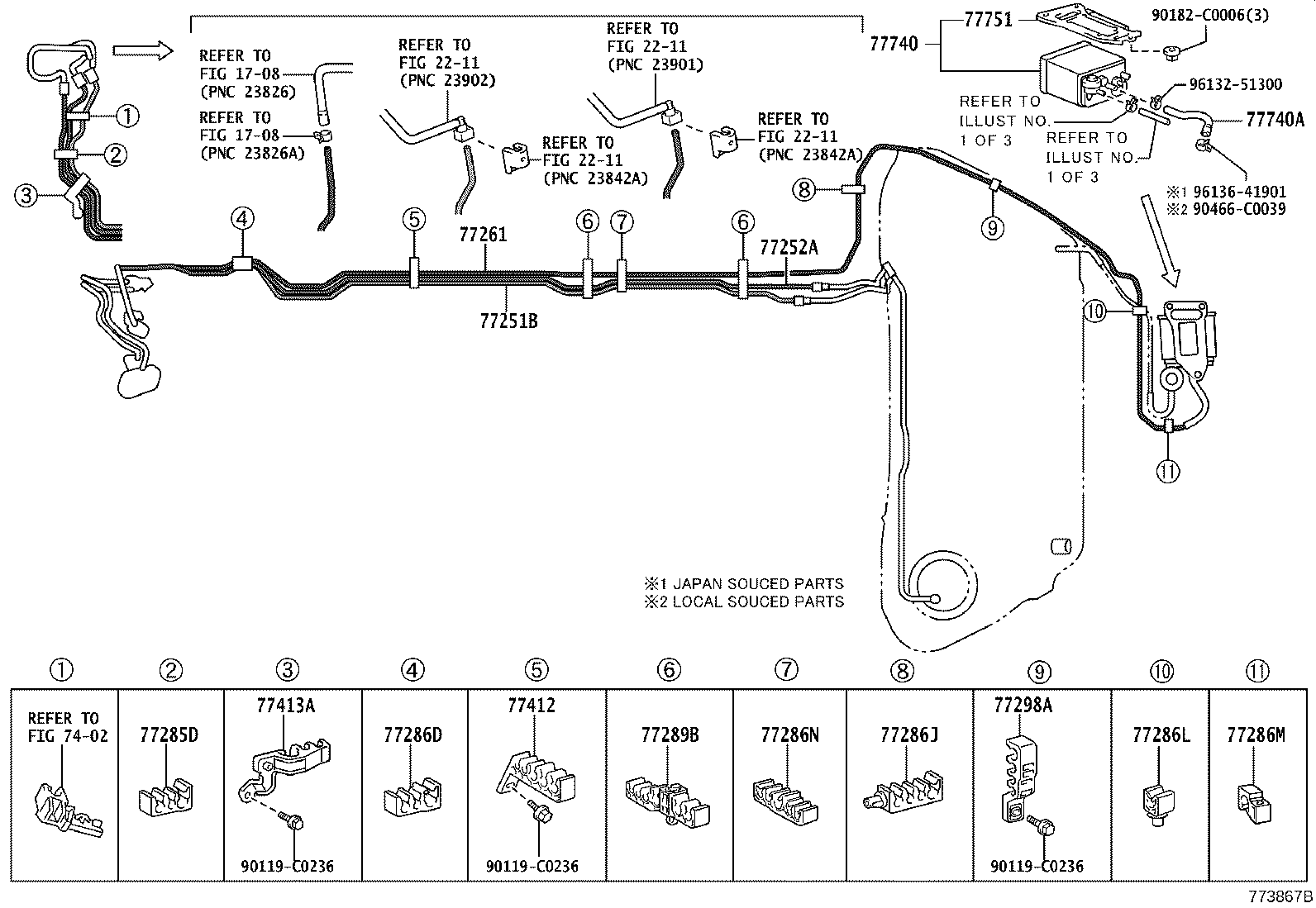 Exploded illustration 773867B