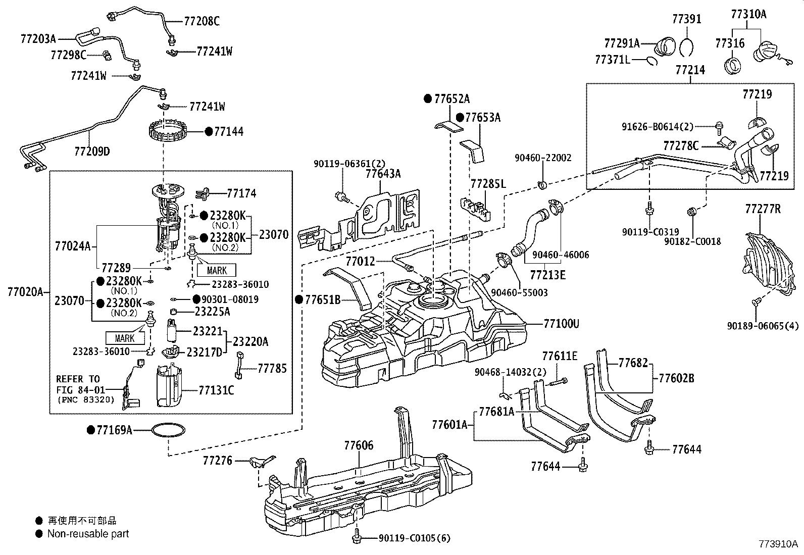 Exploded illustration 773910A