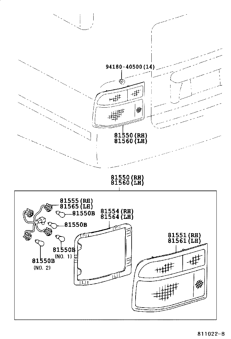 Exploded illustration 811022B