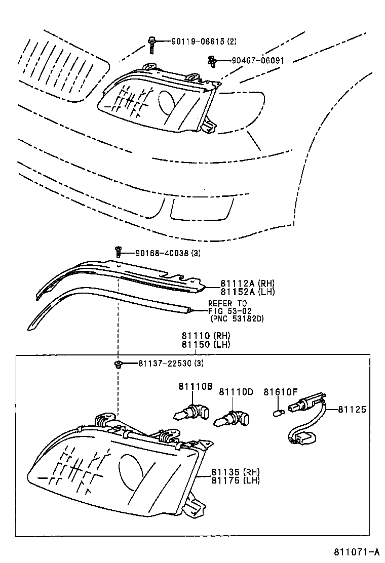 Exploded illustration 811071A