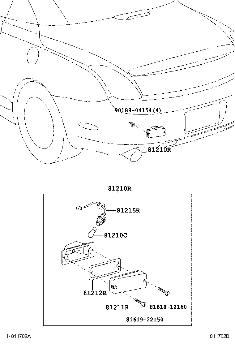 Exploded illustration 811702B