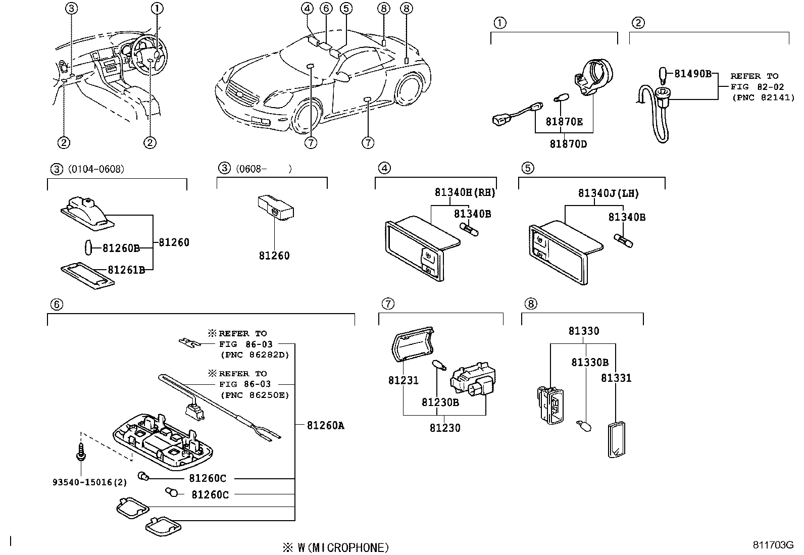 Exploded illustration 811703G