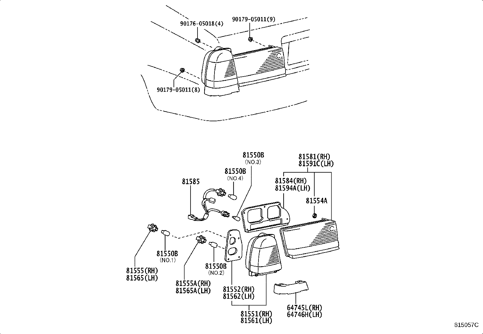 Exploded illustration 815057C