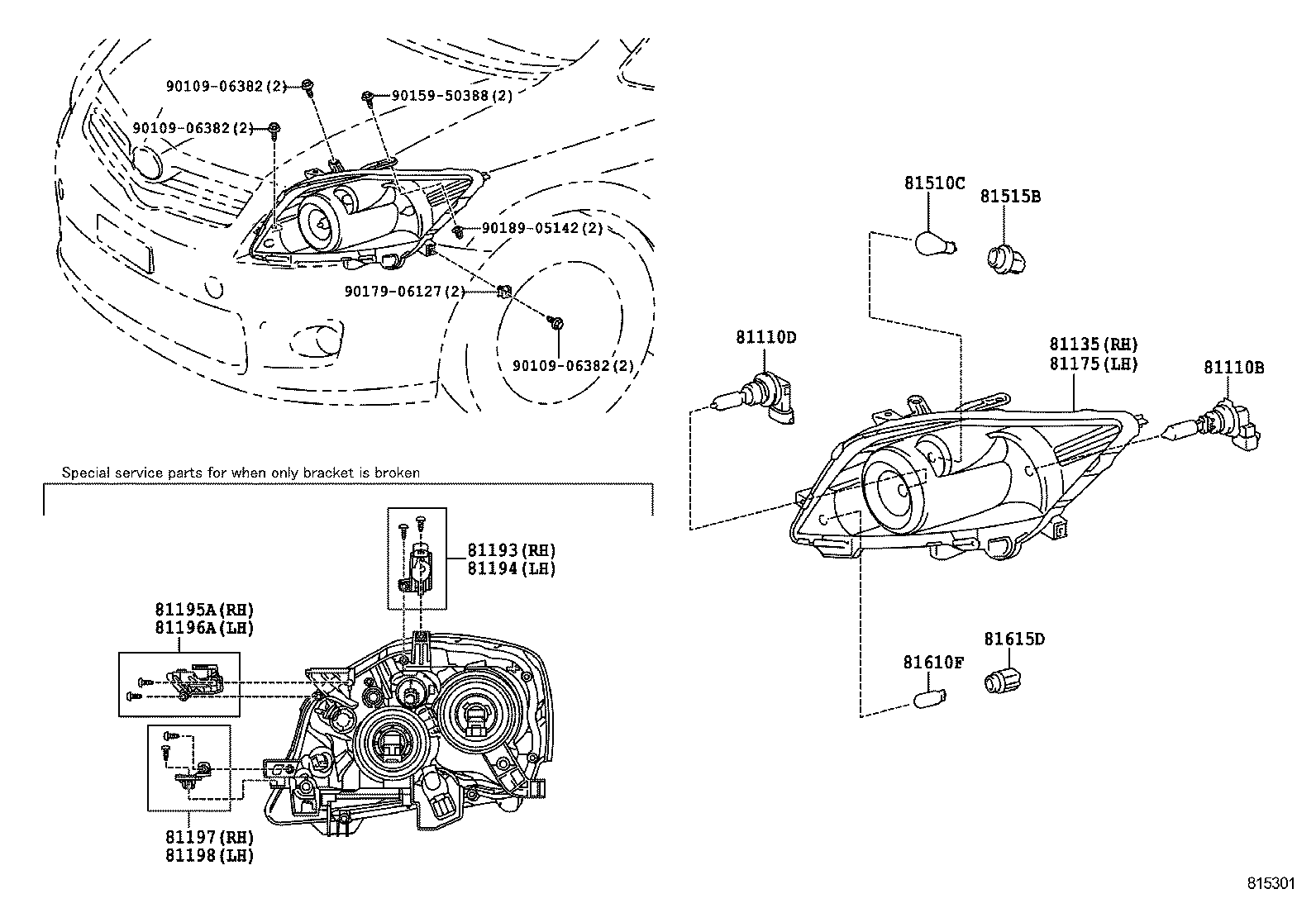 Exploded illustration 815301