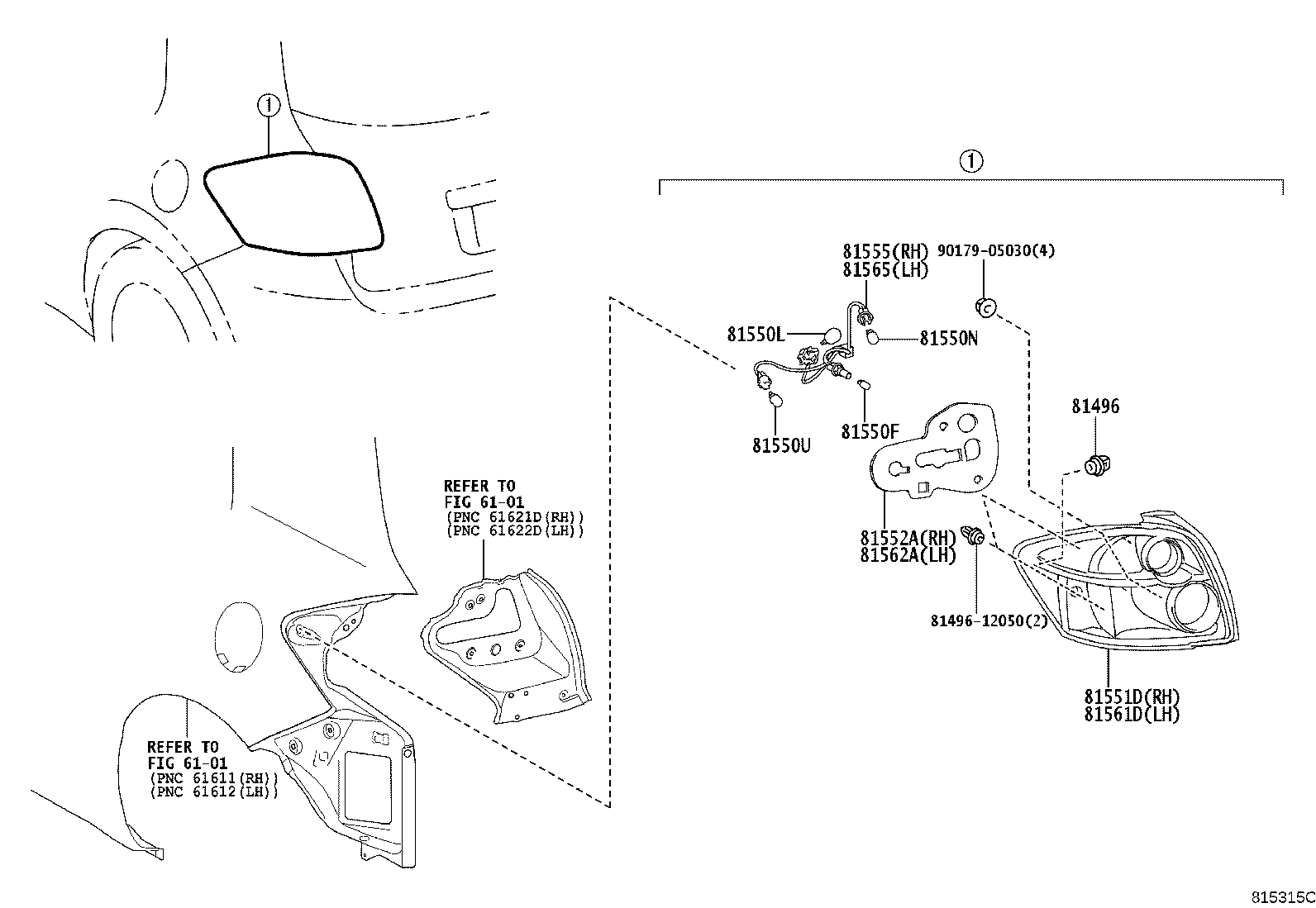 Exploded illustration 815315C