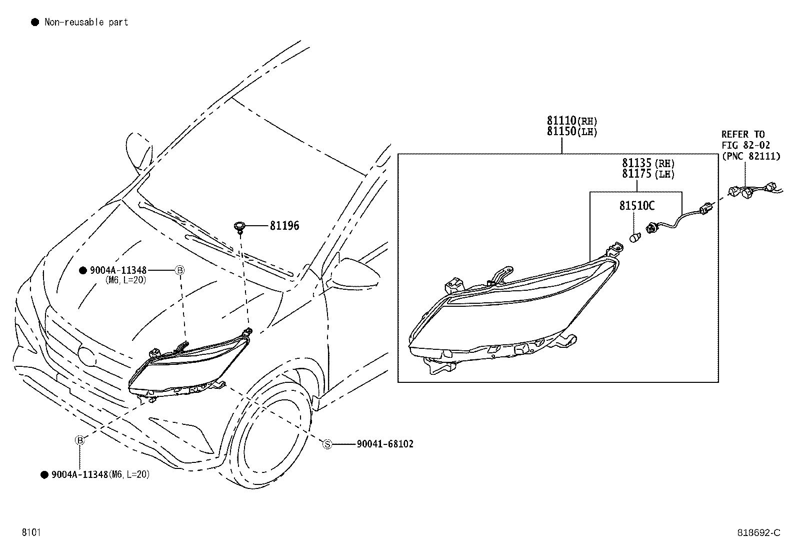 Exploded illustration 818692C