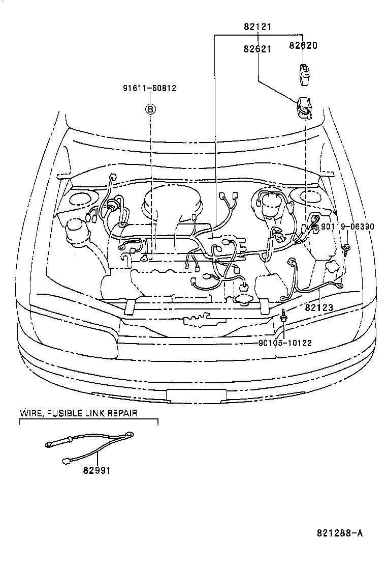 Exploded illustration 821288A