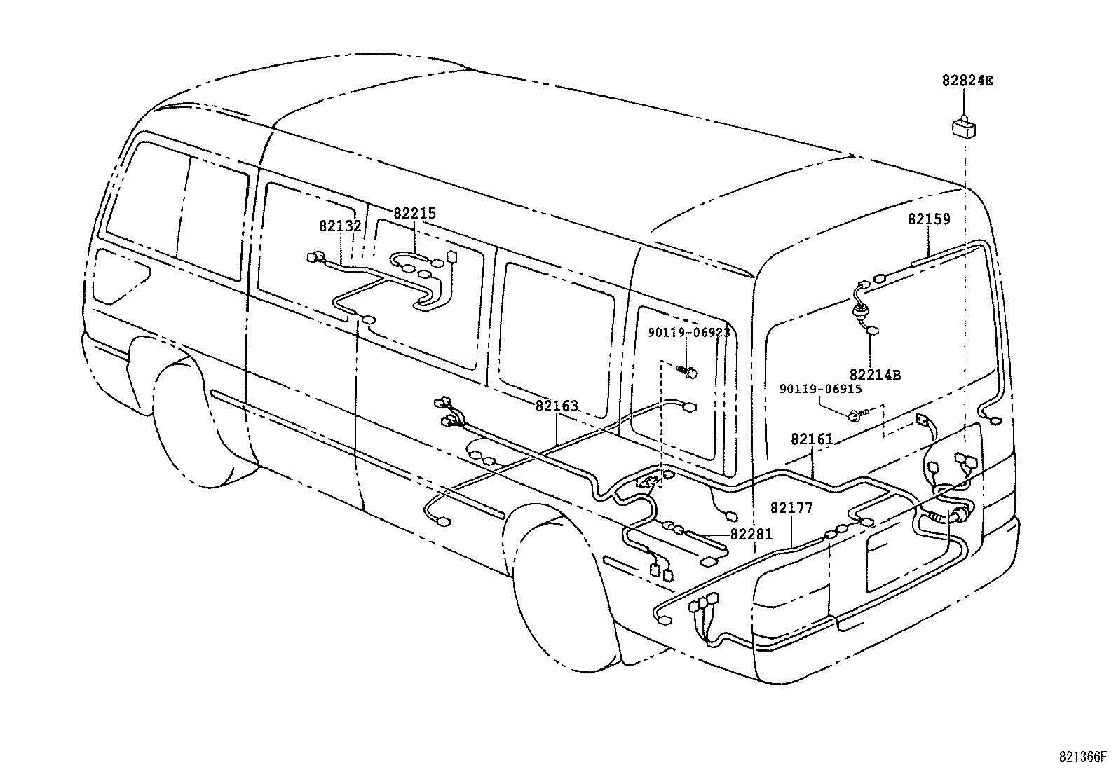 Exploded illustration 821366F