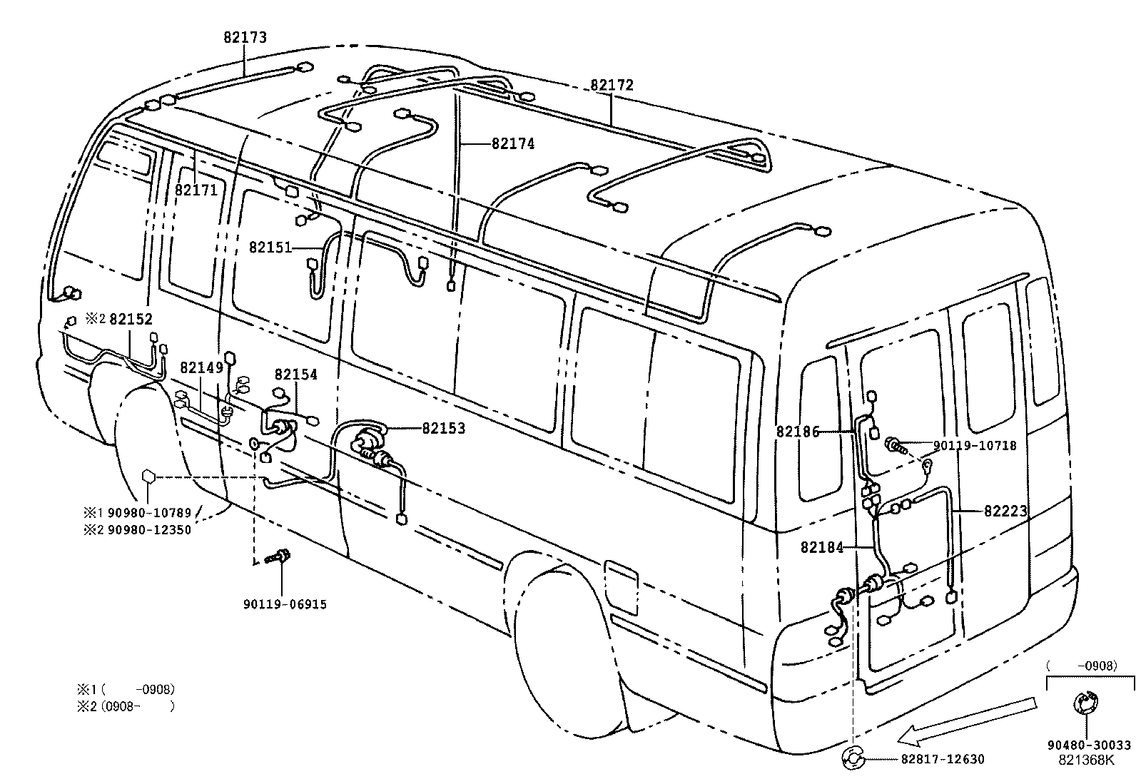 Exploded illustration 821368K