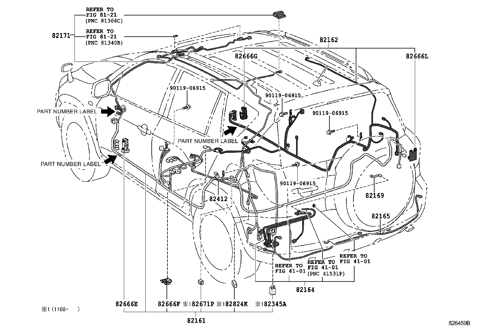 Exploded illustration 826459B