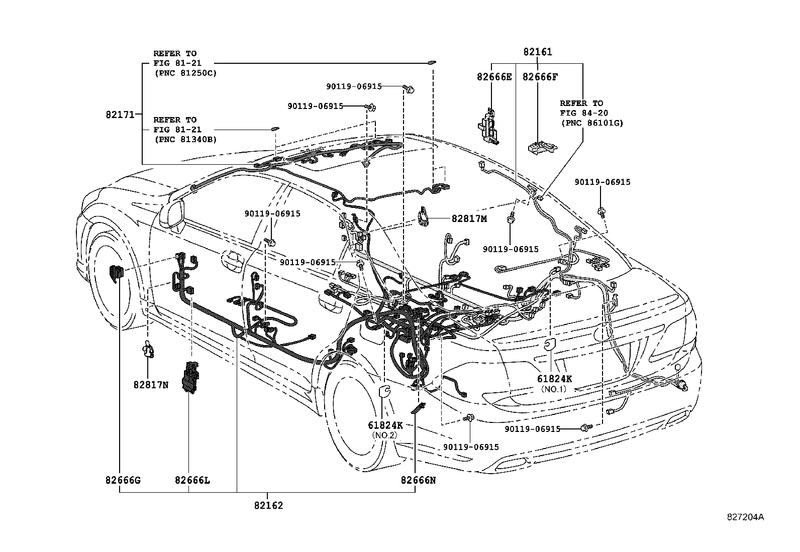 Exploded illustration 827204A