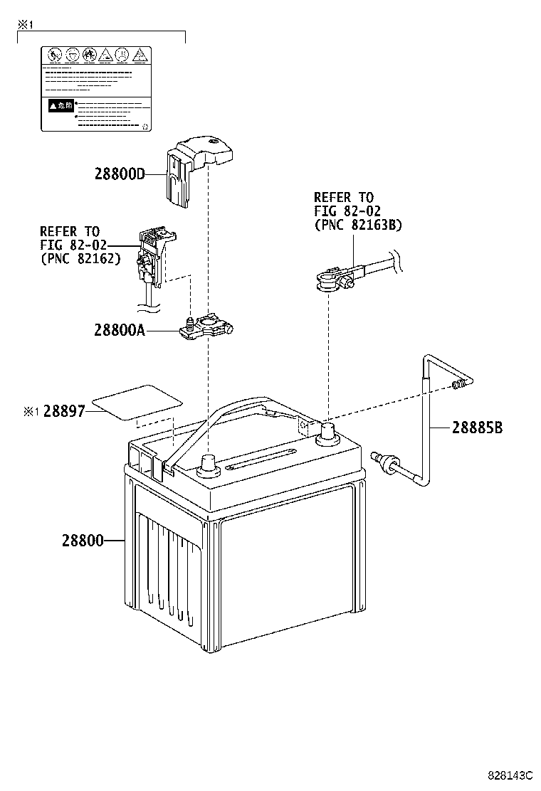 Exploded illustration 828143C
