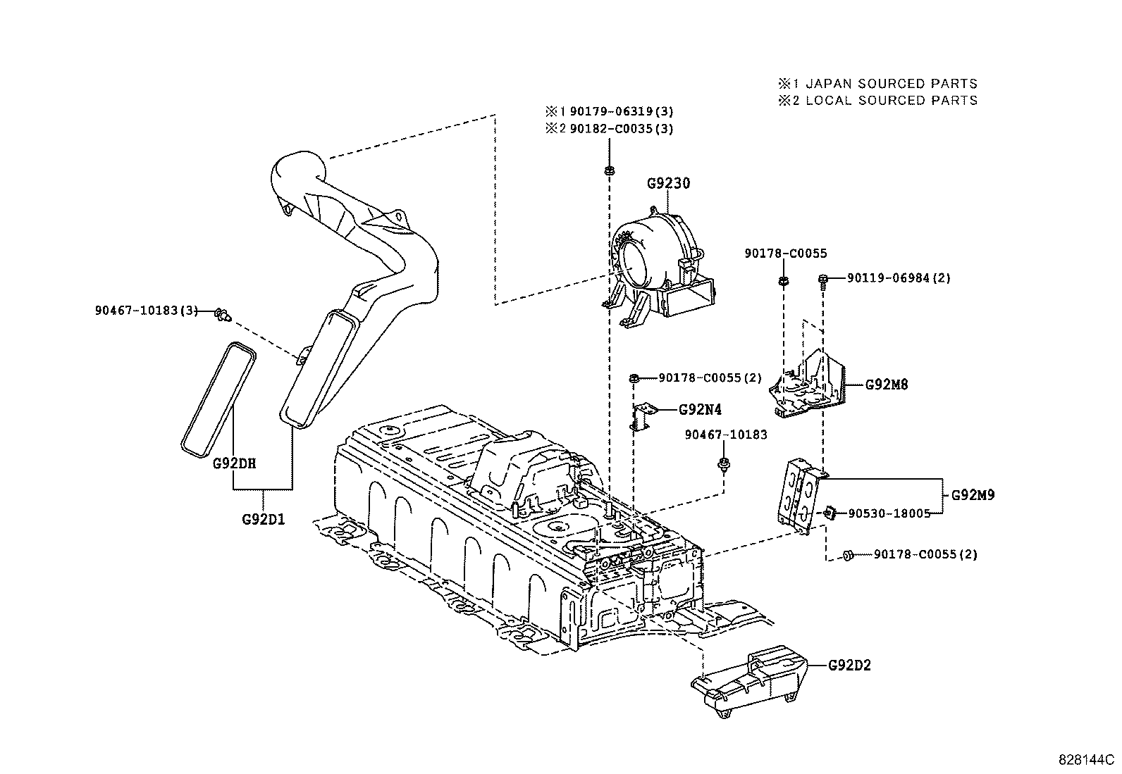 Exploded illustration 828144C