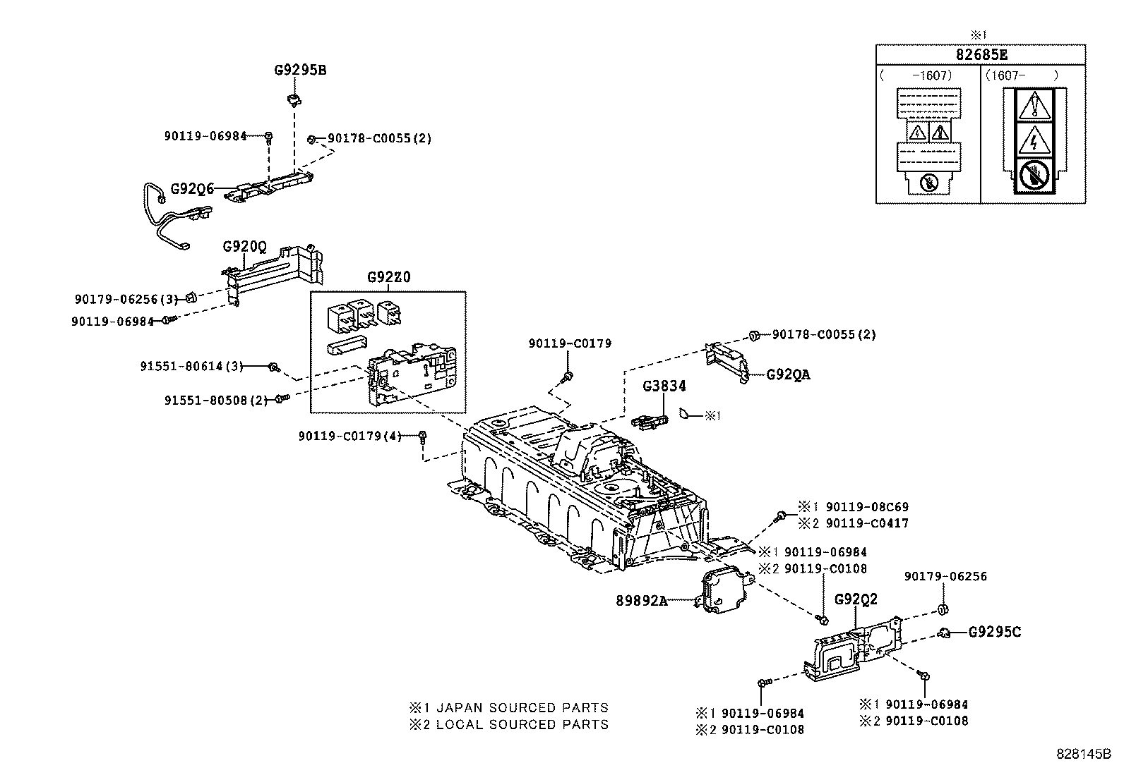 Exploded illustration 828145B