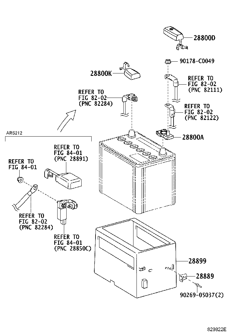 Exploded illustration 829822E