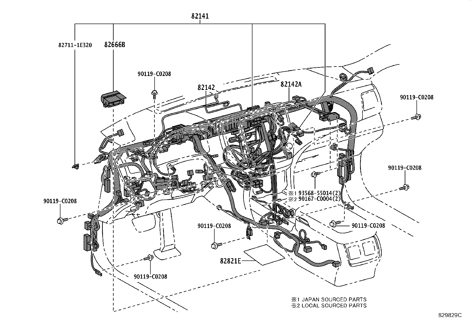 Exploded illustration 829829C