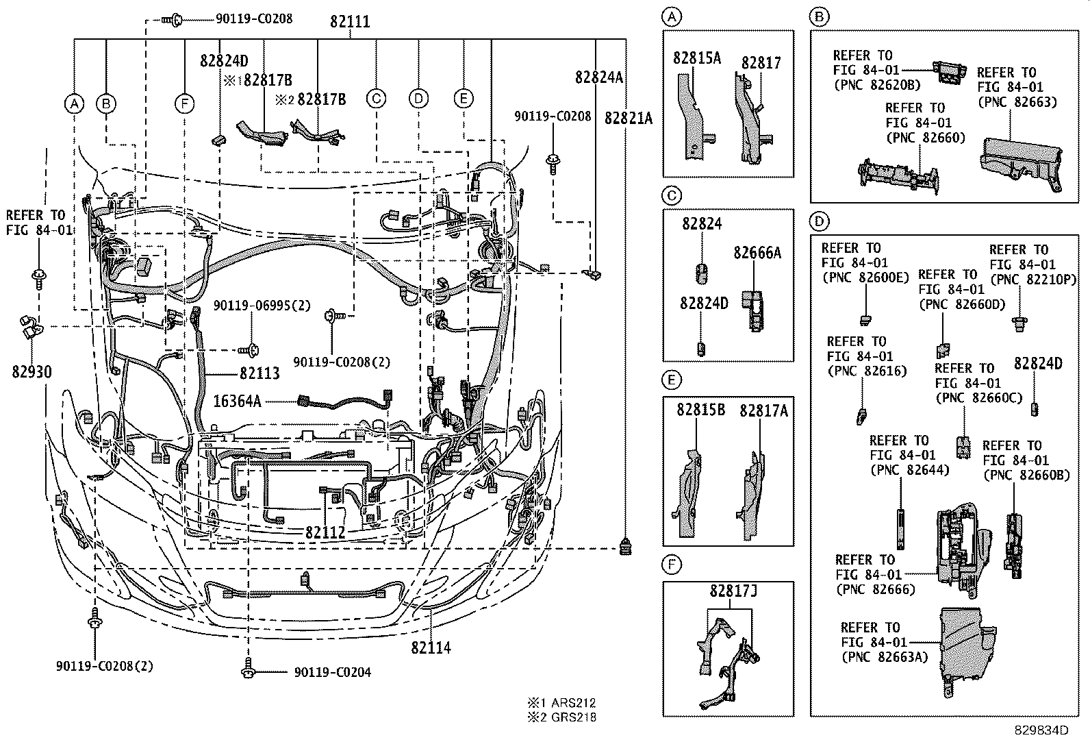 Exploded illustration 829834D