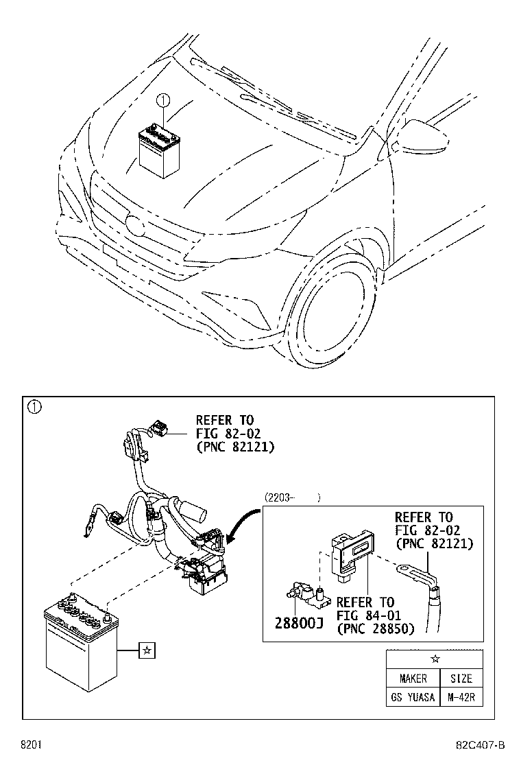 Exploded illustration 82C407B