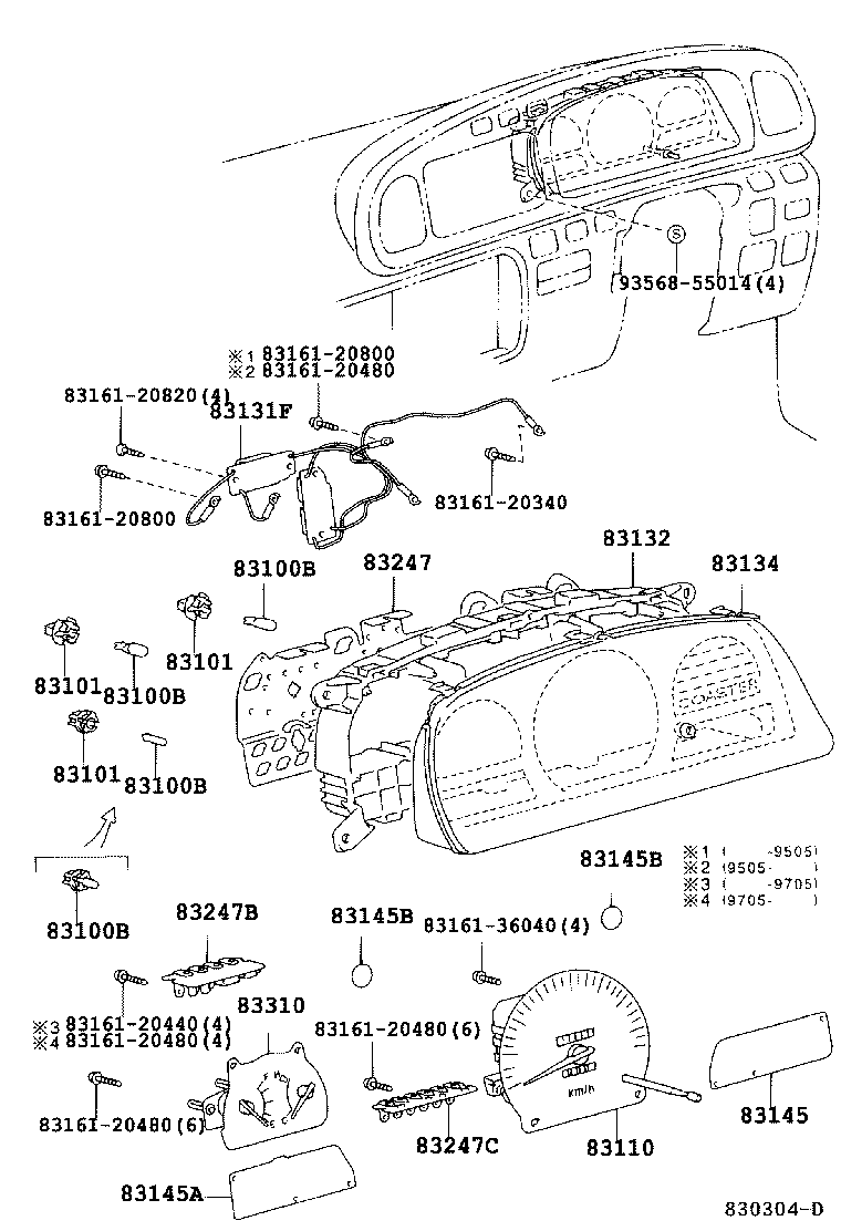Exploded illustration 830304D