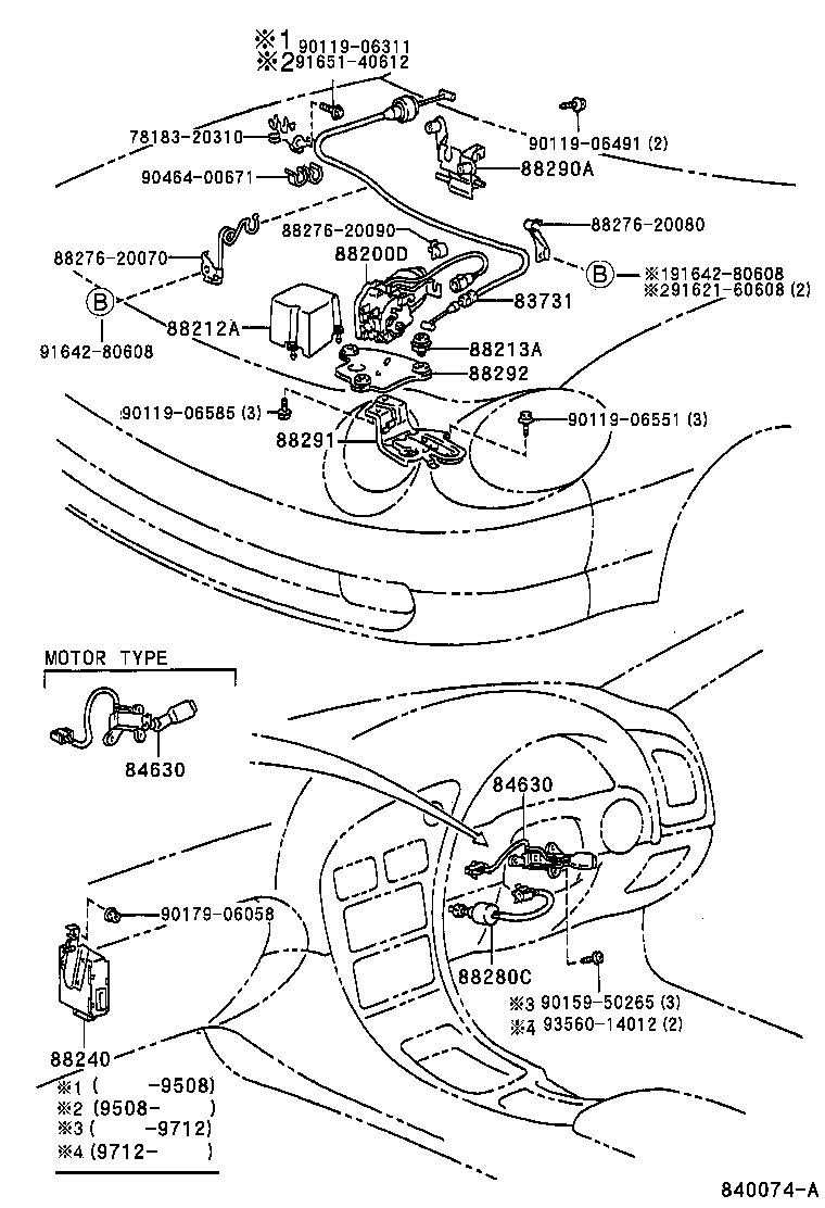 Exploded illustration 840074A