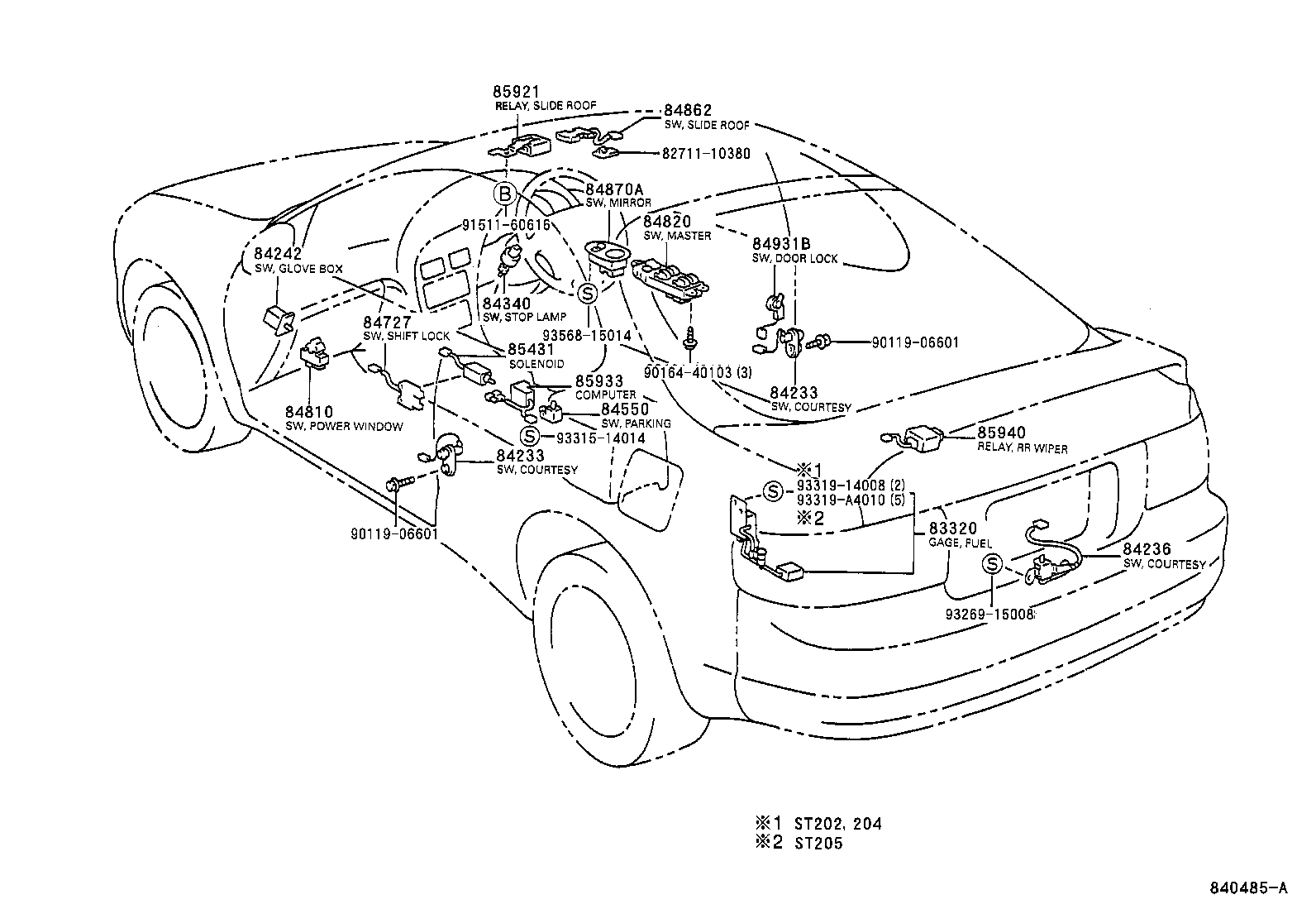 Exploded illustration 840485A