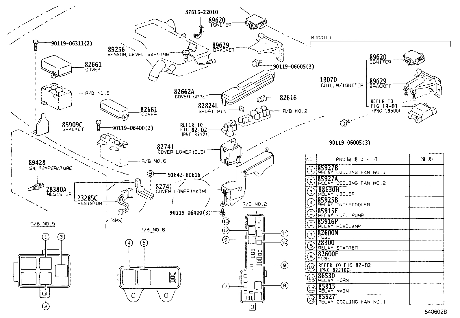 Exploded illustration 840602B