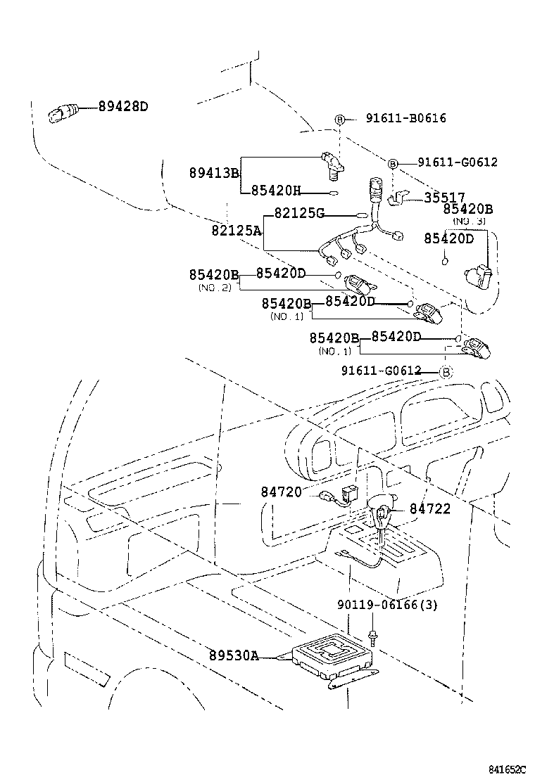 Exploded illustration 841652C