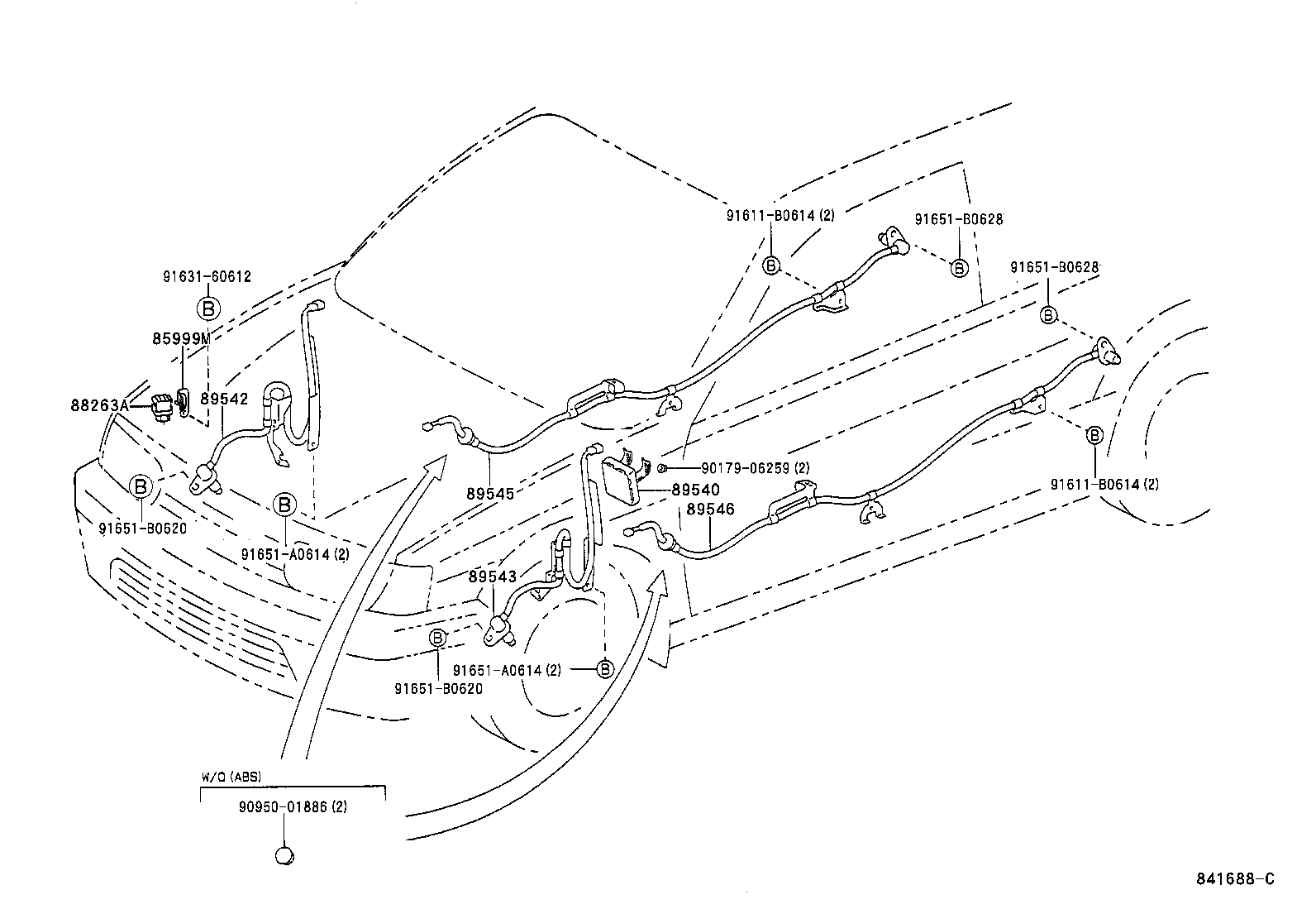 Exploded illustration 841688C