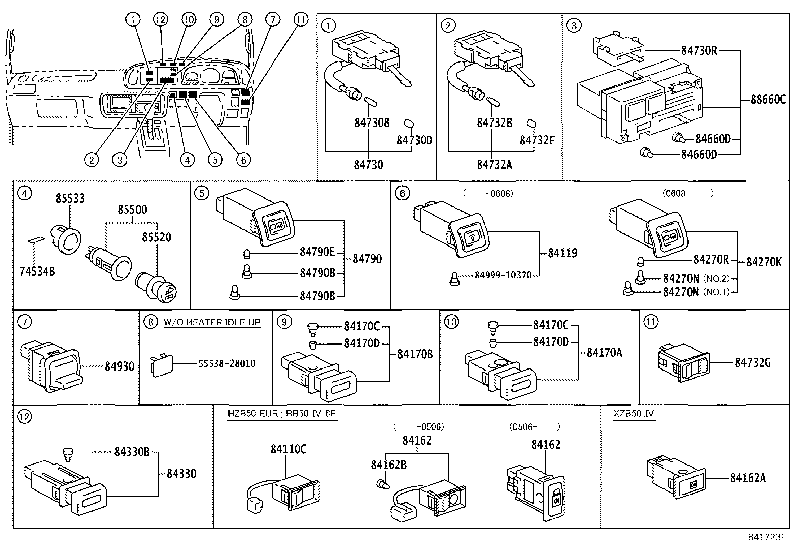 Exploded illustration 841723L