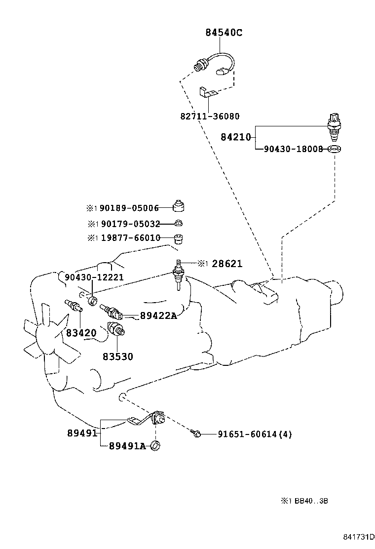 Exploded illustration 841731D