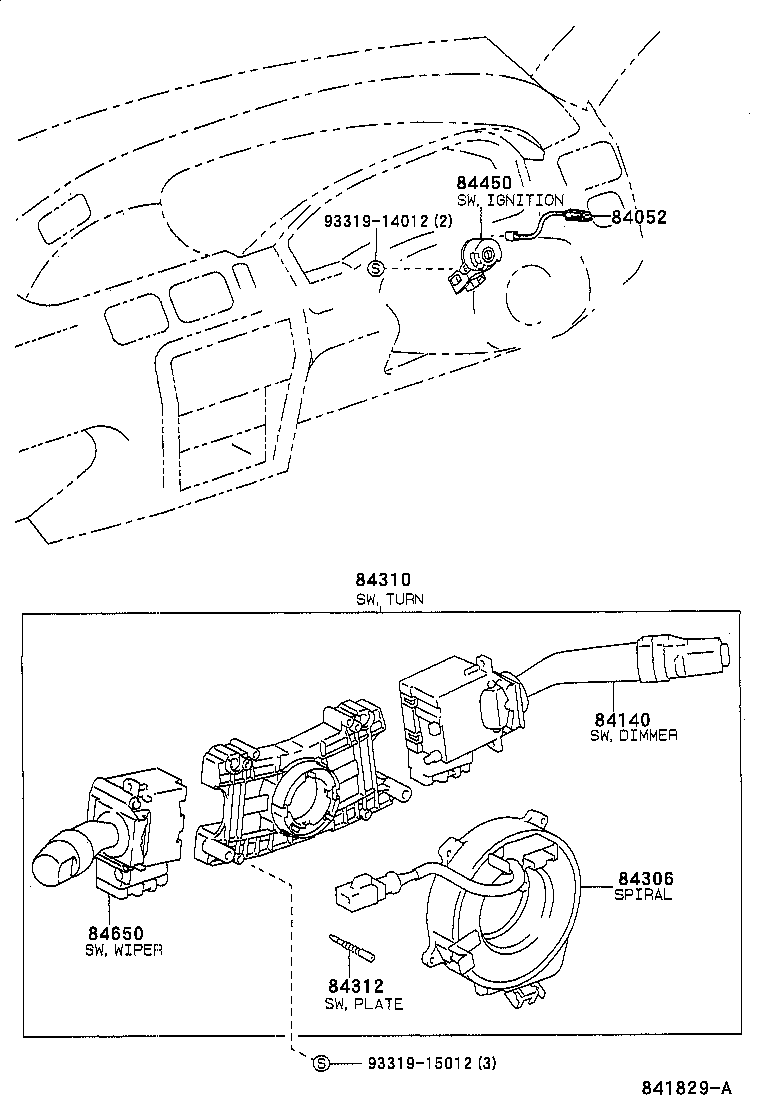 Exploded illustration 841829A