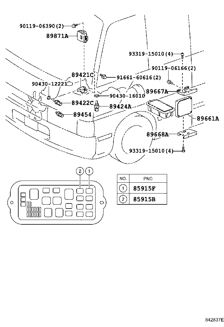 Exploded illustration 842837E