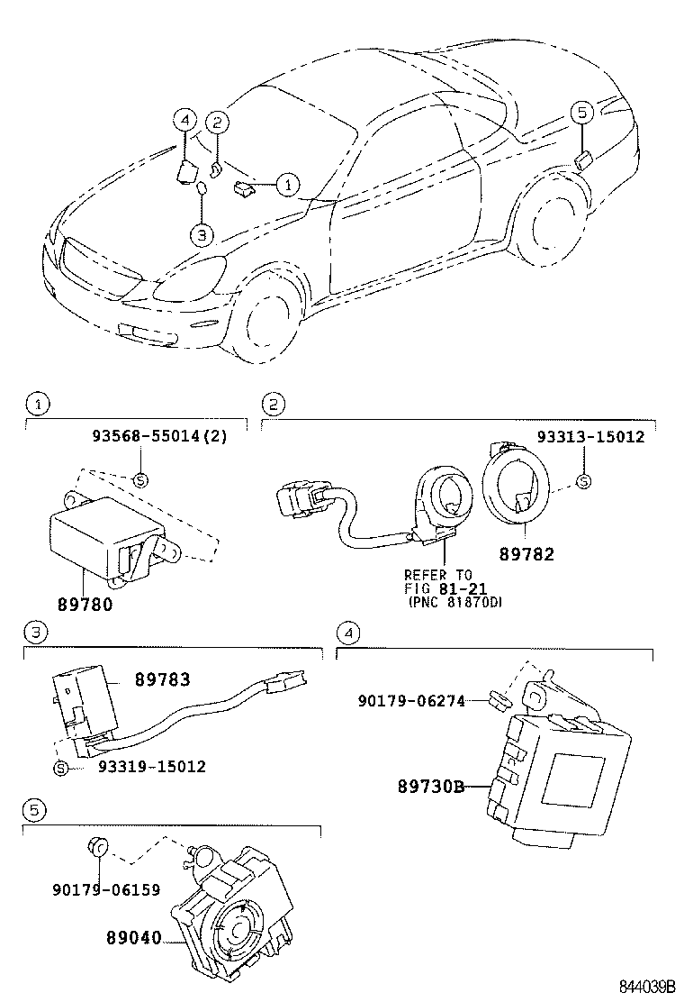 Exploded illustration 844039B