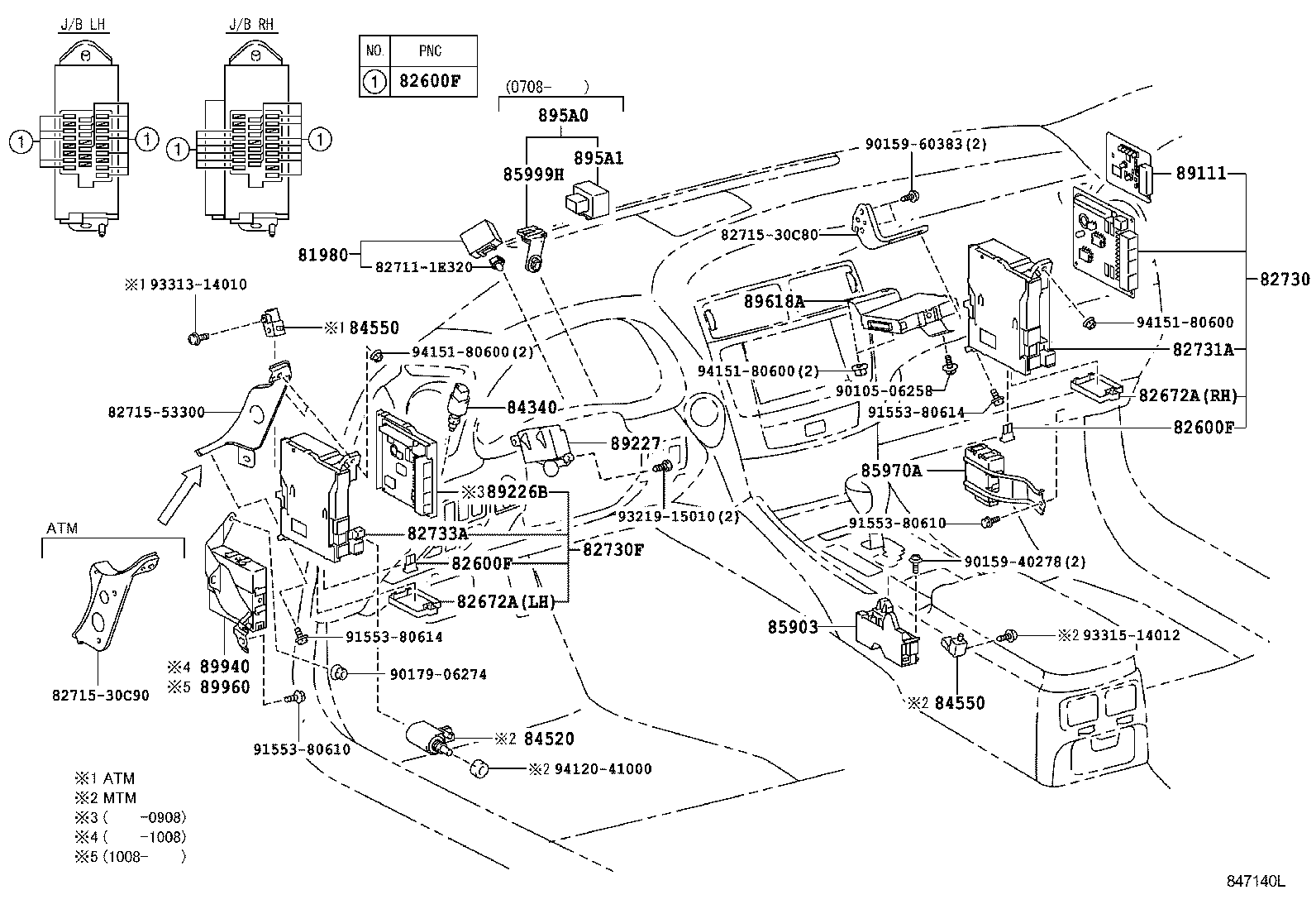 Exploded illustration 847140L
