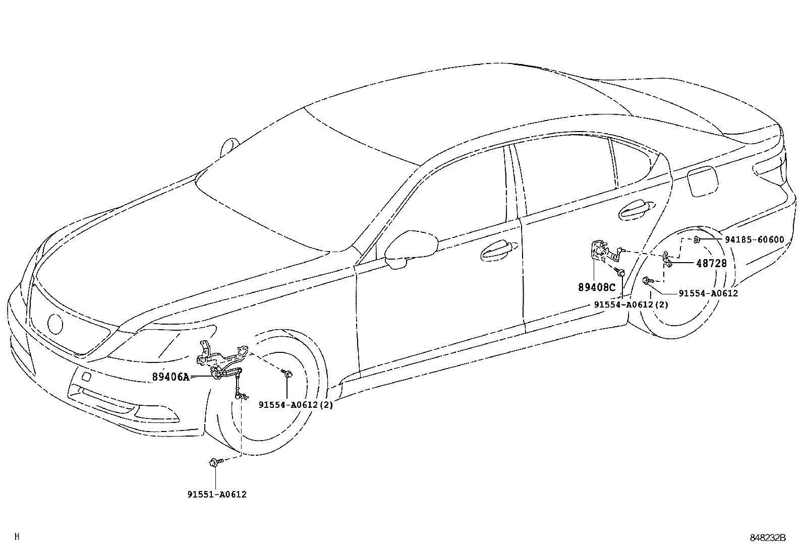Exploded illustration 848232B