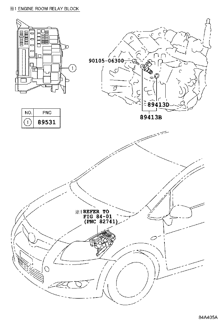 Exploded illustration 84A405A
