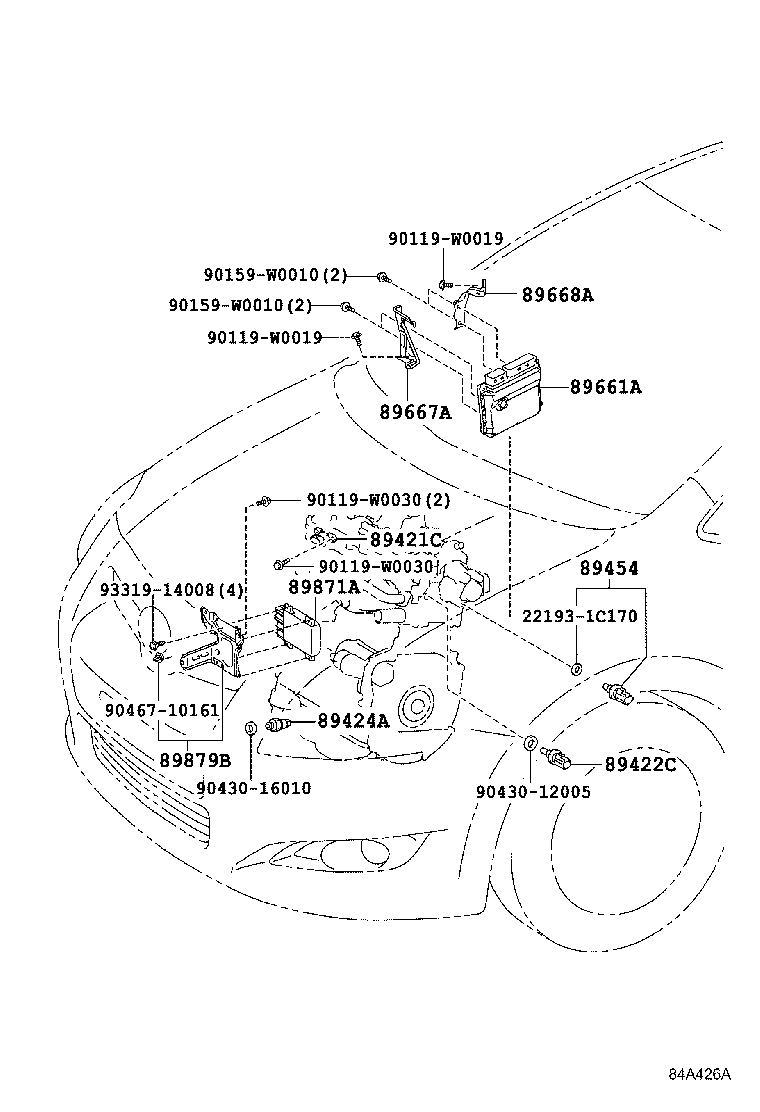 Exploded illustration 84A426A