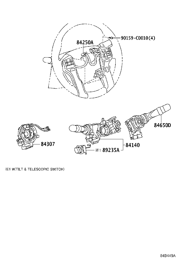 Exploded illustration 84B449A