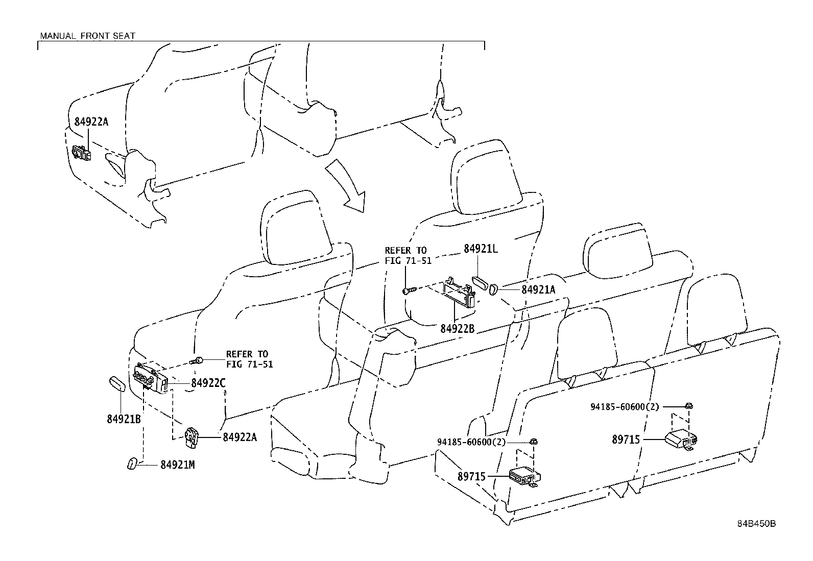 Exploded illustration 84B450B