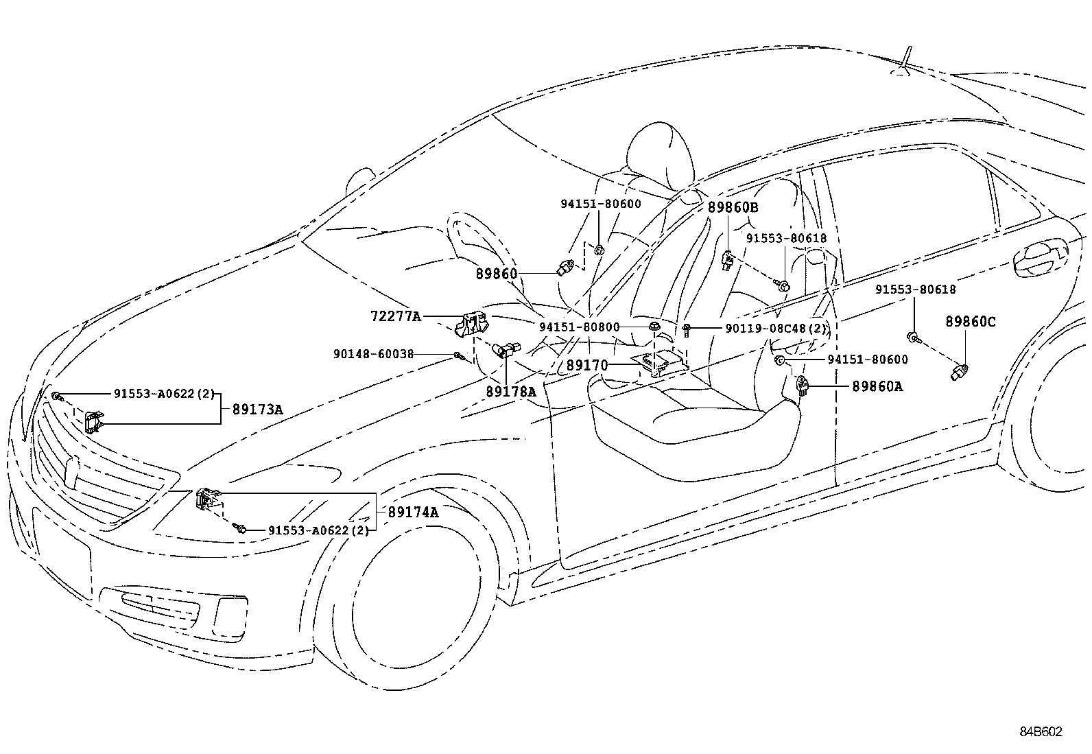 Exploded illustration 84B602