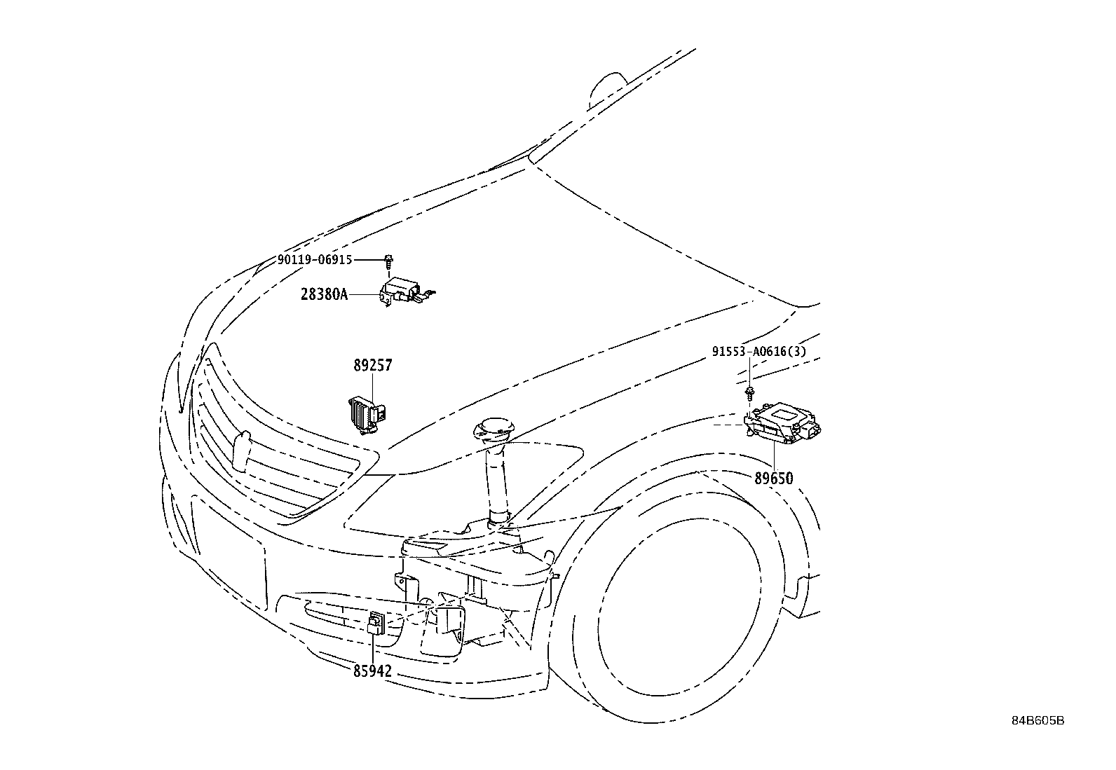 Exploded illustration 84B605B