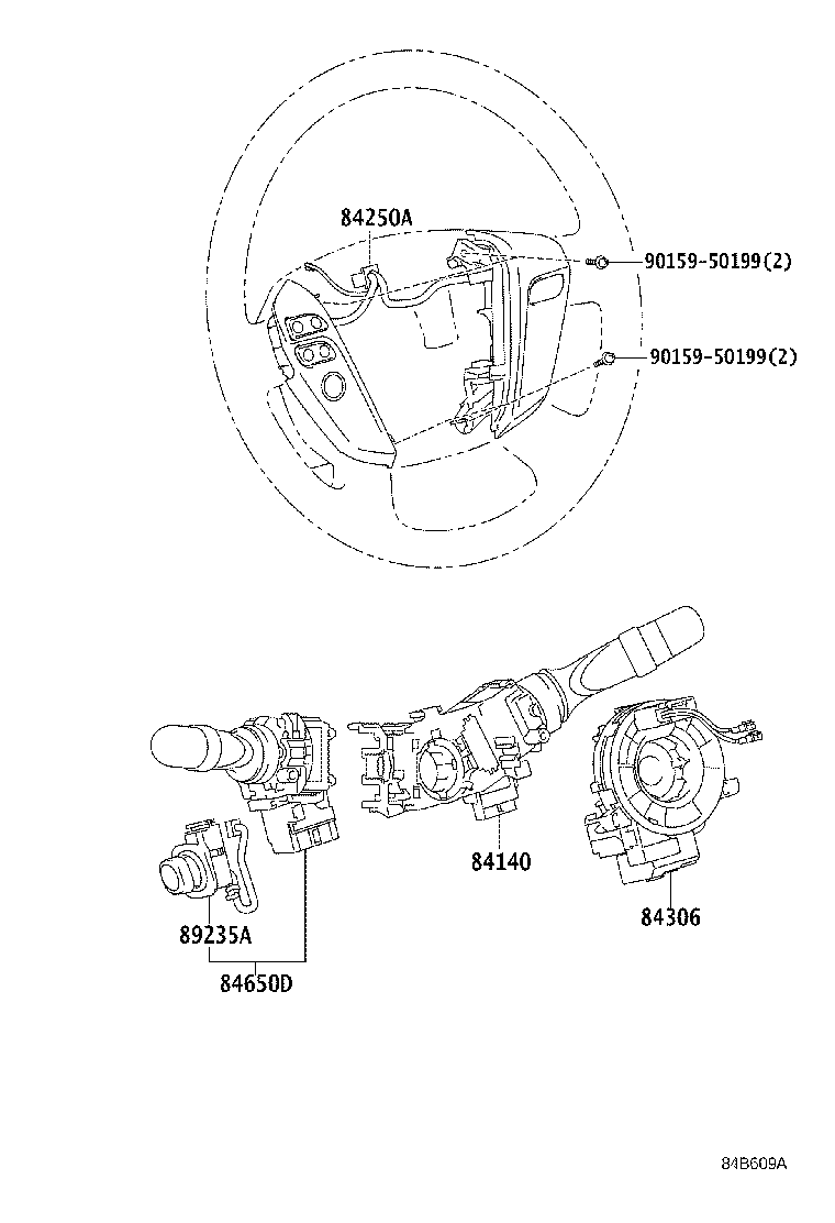 Exploded illustration 84B609A