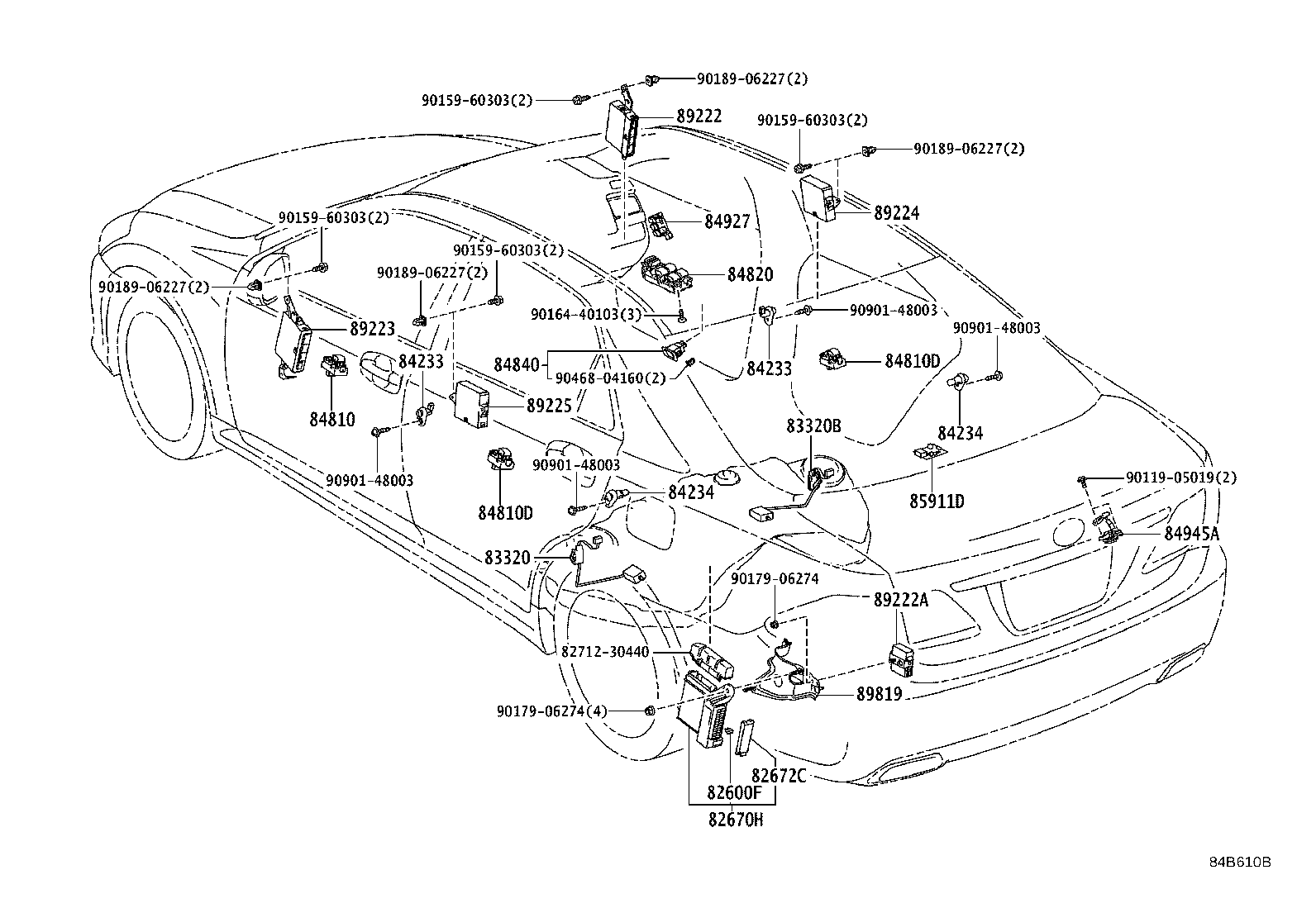 Exploded illustration 84B610B