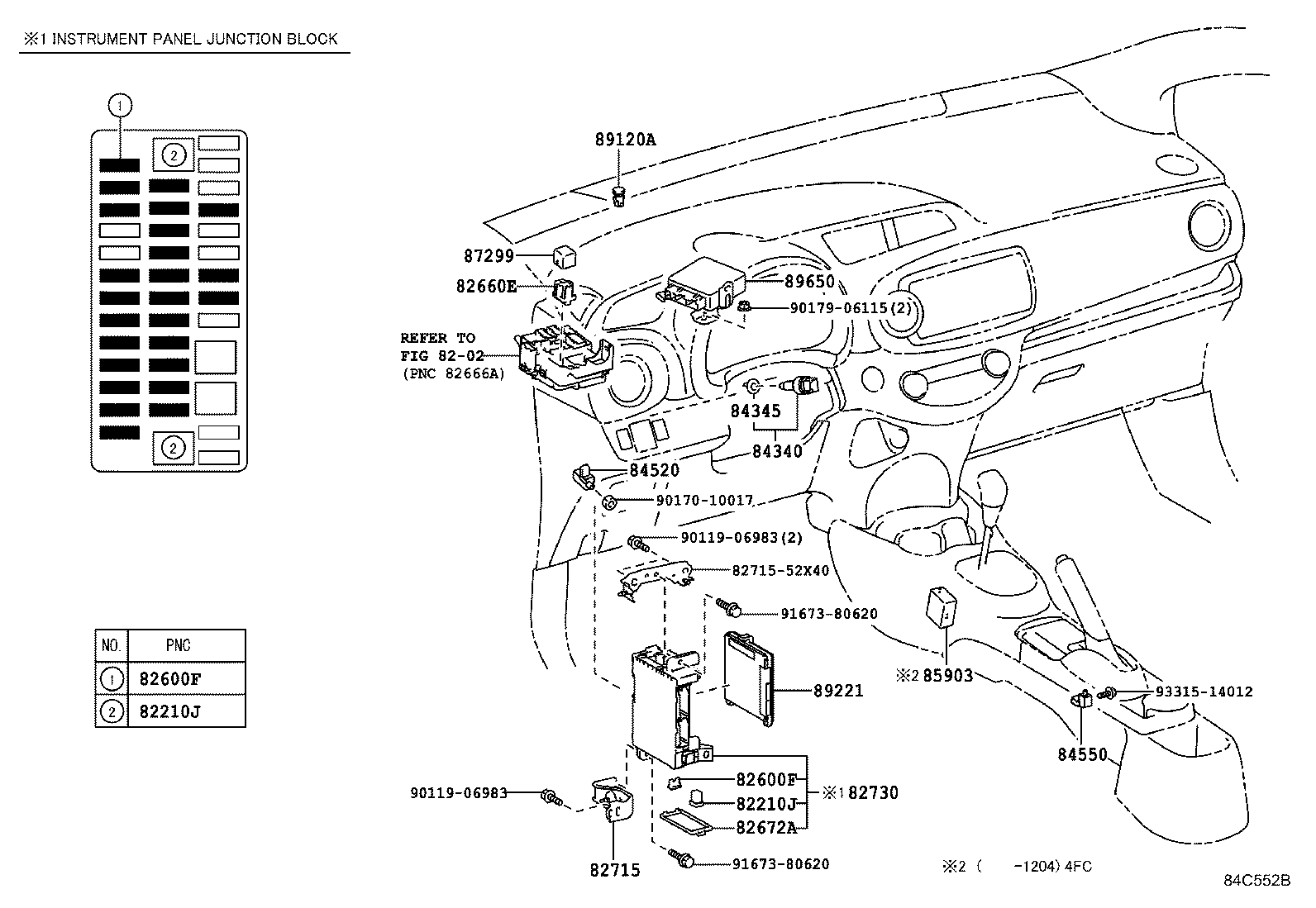 Exploded illustration 84C552B