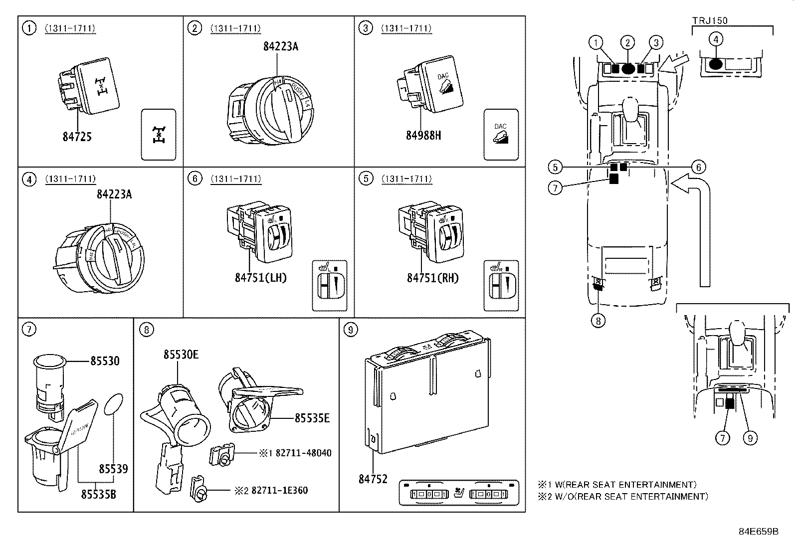 Exploded illustration 84E659B